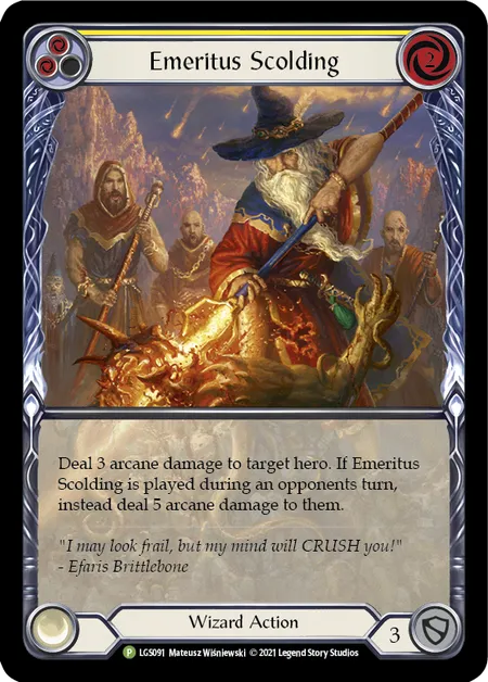 Emeritus Scolding (Yellow) | Rainbow Foil Promo